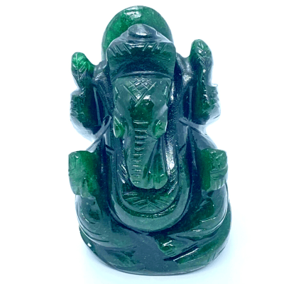 Green Jade Ganesha - (80 gm) - Himalaya Rudraksha Anusandhan Kendra