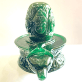Green Jade Stone Panchmukhi Shivling - (1.218 kg) - Himalaya Rudraksha Anusandhan Kendra