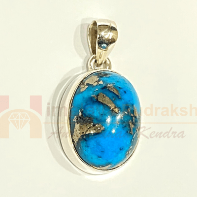 Irani Firoza Silver Pendant - Himalaya Rudraksha Anusandhan Kendra