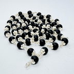 Karungali Mala in Silver chain (ebony wood | 54+1 Beads) - Himalaya Rudraksha Anusandhan Kendra