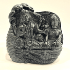 Lakshmi Vishnu Carved Shaligram - 498 Grams - Himalaya Rudraksha Anusandhan Kendra