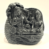 Lakshmi Vishnu Carved Shaligram - 498 Grams - Himalaya Rudraksha Anusandhan Kendra