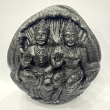 Lakshmi Vishnu Carved Shaligram - 932 Grams - Himalaya Rudraksha Anusandhan Kendra
