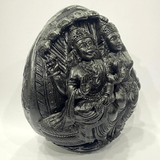 Lakshmi Vishnu Carved Shaligram - 932 Grams - Himalaya Rudraksha Anusandhan Kendra