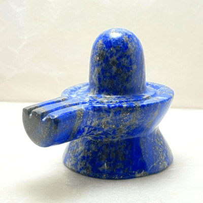 Lapis Stone Shivling (330 grams) - Himalaya Rudraksha Anusandhan Kendra
