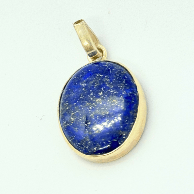 Lapiz Lazuli Silver Pendant - Himalaya Rudraksha Anusandhan Kendra