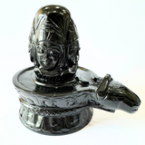 Natural Black Agate Panchmukhi Shivling (1.425 Kg)