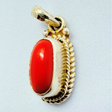 Designer Coral Silver Pendant