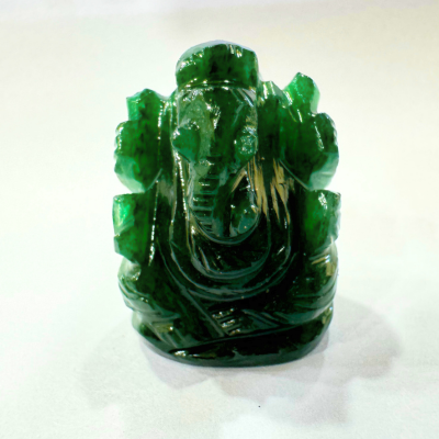 Green Jade Ganesha- (10.0 gms)