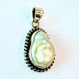 Antique Pearl Silver Pendant