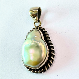 Antique Pearl Silver Pendant