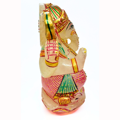 Rose Quartz Ganesha - 1250 Grams - Himalaya Rudraksha Anusandhan Kendra