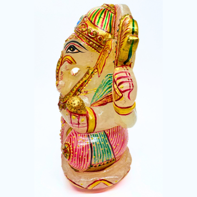 Rose Quartz Ganesha - 1250 Grams - Himalaya Rudraksha Anusandhan Kendra