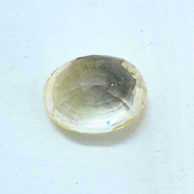 Yellow Sapphire (Pukhraj- 7.20 cts) - Ceylonese (Super Premium) - Himalaya Rudraksha Anusandhan Kendra