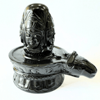 Natural Black Agate Panchmukhi Shivling (1.425 Kg) - Himalaya Rudraksha Anusandhan Kendra