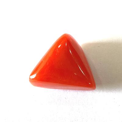 Natural Coral (Moonga) - 30.95 cts (Triangular) - Himalaya Rudraksha Anusandhan Kendra