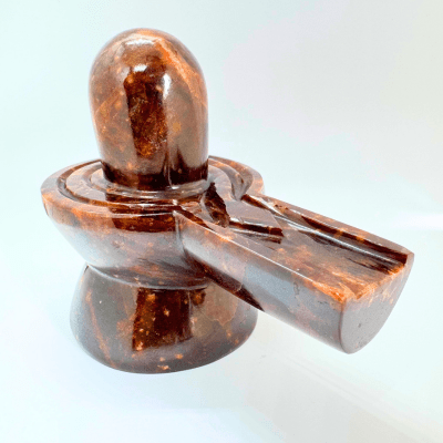 Natural Gomedha Stone Shivling - 628 Gms - Himalaya Rudraksha Anusandhan Kendra