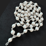 Pearl Mala In Silver - Himalaya Rudraksha Anusandhan Kendra