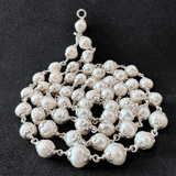 Pearl Mala In Silver - Himalaya Rudraksha Anusandhan Kendra
