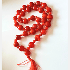 Red Agate (Hakik) Kantha - 16.00 MM - Himalaya Rudraksha Anusandhan Kendra