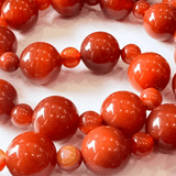 Red Agate (Hakik) Kantha - 16.00 MM - Himalaya Rudraksha Anusandhan Kendra