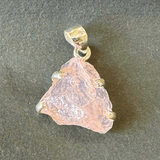 Rose Quartz Silver Pendant - Himalaya Rudraksha Anusandhan Kendra