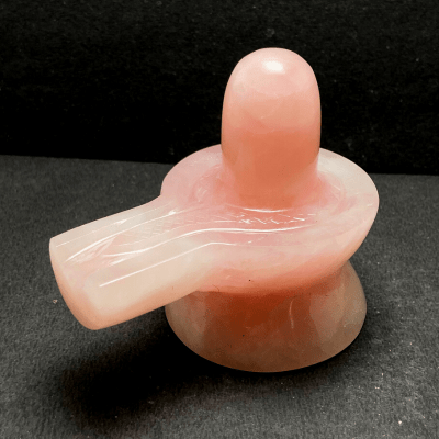 Rose Quartz Stone Shivling - 320 gm - Himalaya Rudraksha Anusandhan Kendra