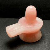Rose Quartz Stone Shivling - 320 gm - Himalaya Rudraksha Anusandhan Kendra