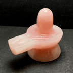 Rose Quartz Stone Shivling - 410 gm - Himalaya Rudraksha Anusandhan Kendra
