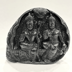 Siya Ram Carved Shaligram - 464 Grams - Himalaya Rudraksha Anusandhan Kendra