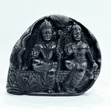 Siya Ram Carved Shaligram - 464 Grams - Himalaya Rudraksha Anusandhan Kendra