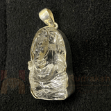 Sphatik Ganesha Pendant In Silver - Himalaya Rudraksha Anusandhan Kendra