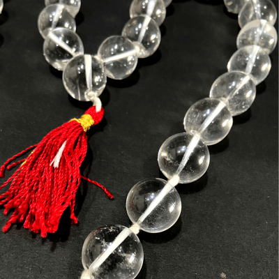 Sphatik Kantha - 20 - 22 mm (plane cut) - Himalaya Rudraksha Anusandhan Kendra