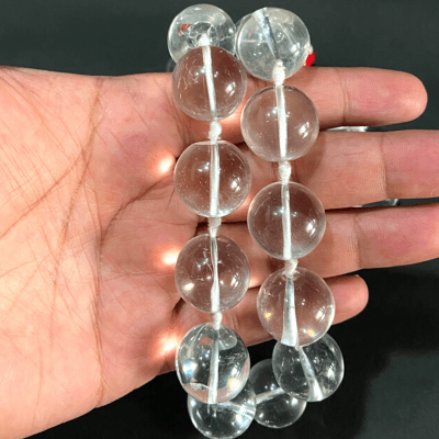 Sphatik Kantha - 20 - 22 mm (plane cut) - Himalaya Rudraksha Anusandhan Kendra