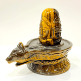 Tiger Stone Panchmukhi Shivling - (623 Gms) - Himalaya Rudraksha Anusandhan Kendra