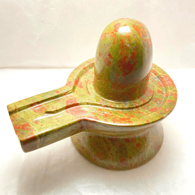 Unakite Stone Shivling - 930 gm - Himalaya Rudraksha Anusandhan Kendra