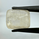 White Sapphire (Pukhraj - 8.15 cts) - Ceylonese - Himalaya Rudraksha Anusandhan Kendra
