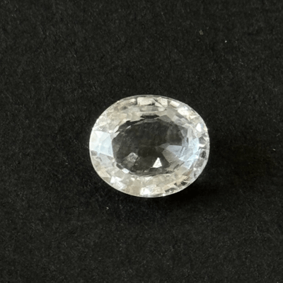 White Topaz (Safed Pukhraj) - 6.65 cts - Himalaya Rudraksha Anusandhan Kendra