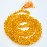 Yellow Agate (Hakik) Mala - Himalaya Rudraksha Anusandhan Kendra