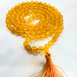 Yellow Agate (Hakik) Mala - Himalaya Rudraksha Anusandhan Kendra