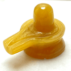 Yellow Agate Stone Shivling - 54 gm - Himalaya Rudraksha Anusandhan Kendra