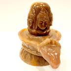 Yellow Jade Stone Panchmukhi Shivling - (1.228 Kg) - Himalaya Rudraksha Anusandhan Kendra
