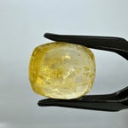 Yellow Sapphire (Pukhraj - 10.95 cts) - Ceylonese - Himalaya Rudraksha Anusandhan Kendra