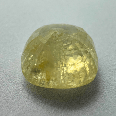 Yellow Sapphire (Pukhraj - 11.00 cts) - Ceylonese - Himalaya Rudraksha Anusandhan Kendra
