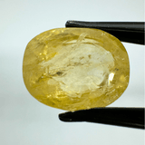 Yellow Sapphire (Pukhraj - 11.10 cts) - Ceylonese - Himalaya Rudraksha Anusandhan Kendra