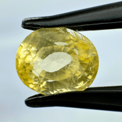 Yellow Sapphire (Pukhraj - 2.60 cts) - Ceylonese (Super Premium) - Himalaya Rudraksha Anusandhan Kendra
