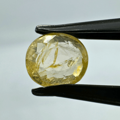 Yellow Sapphire (Pukhraj - 2.70 cts) - Ceylonese - Himalaya Rudraksha Anusandhan Kendra