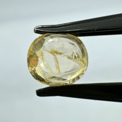Yellow Sapphire (Pukhraj - 2.70 cts) - Ceylonese - Himalaya Rudraksha Anusandhan Kendra