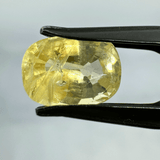 Yellow Sapphire (Pukhraj - 4.65 cts) - Ceylonese - Himalaya Rudraksha Anusandhan Kendra