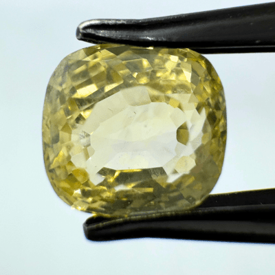 Yellow Sapphire (Pukhraj - 4.75 cts) - Ceylonese (Super Premium) - Himalaya Rudraksha Anusandhan Kendra